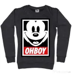 Bluza ADLER dama Oh boy Negru melanj