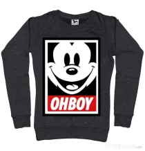 Bluza ADLER dama Oh boy Negru melanj