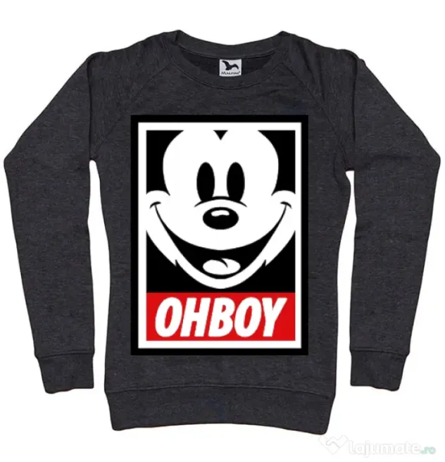 Bluza ADLER dama Oh boy Negru melanj