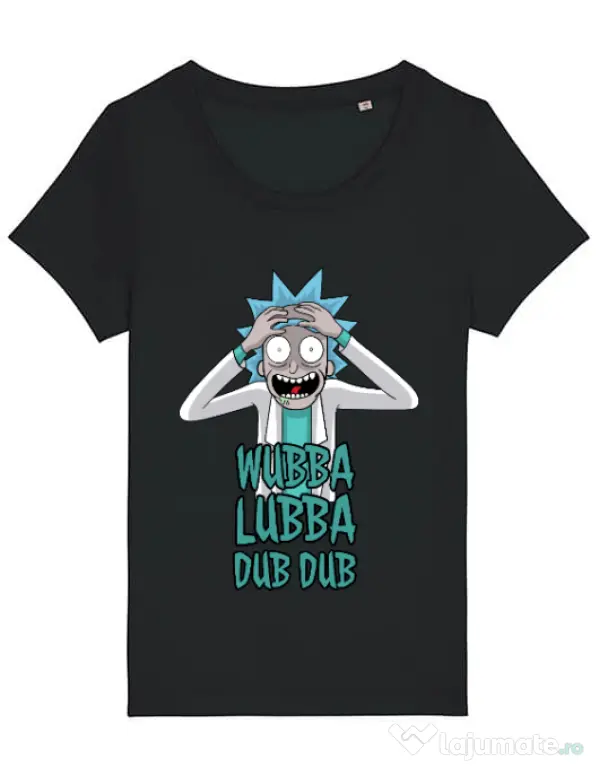 Tricou STANLEY STELLA dama Wubba Lubba Dub Dub Negru