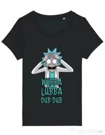 Tricou STANLEY STELLA dama Wubba Lubba Dub Dub Negru