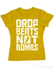 Tricou ADLER dama Drop beats, not bombs Galben