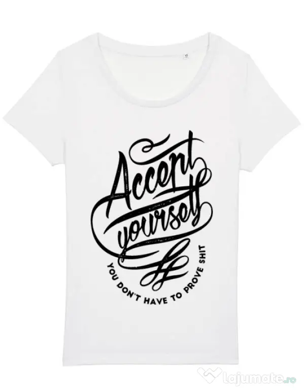 Tricou STANLEY STELLA dama Accept Yourself Alb