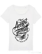 Tricou STANLEY STELLA dama Accept Yourself Alb
