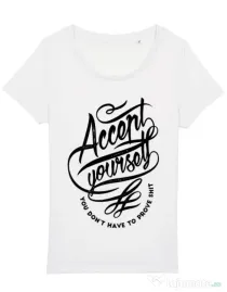 Tricou STANLEY STELLA dama Accept Yourself Alb