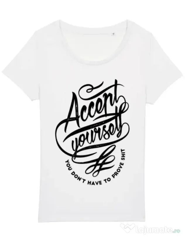 Tricou STANLEY STELLA dama Accept Yourself Alb