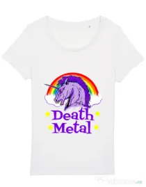 Tricou STANLEY STELLA dama Death Metal Alb