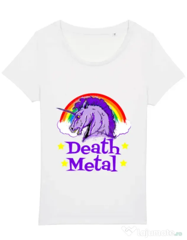 Tricou STANLEY STELLA dama Death Metal Alb