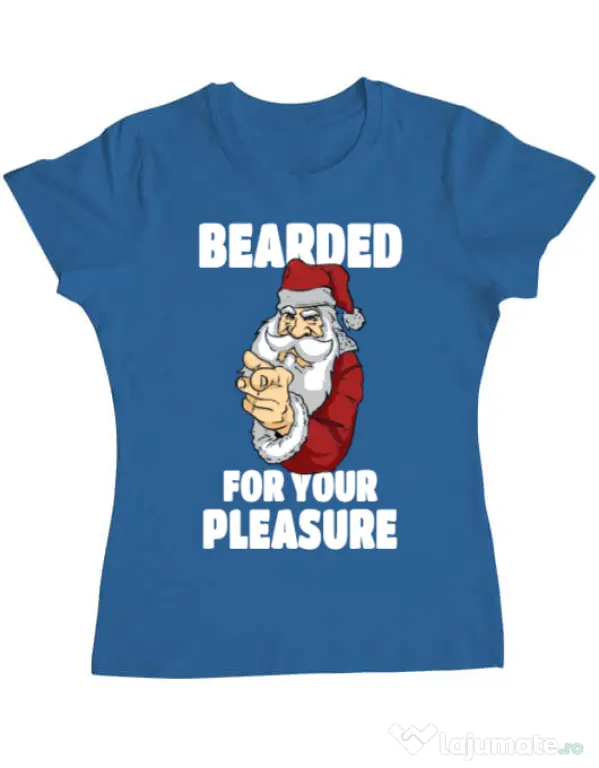 Tricou ADLER dama Bearded for your pleasure Albastru azuriu