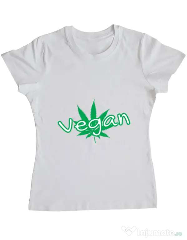 Tricou ADLER dama Vegan Alb
