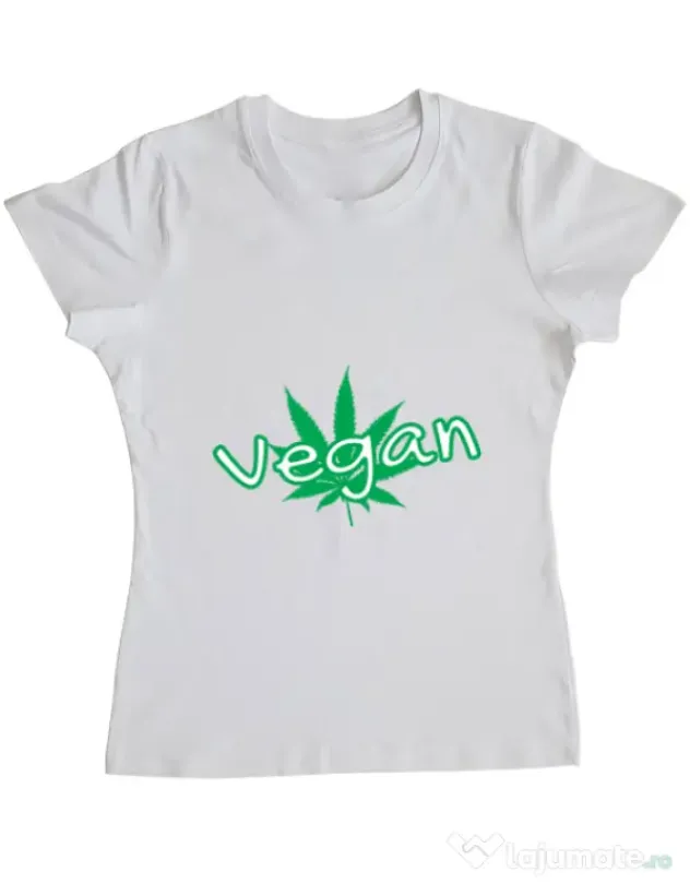 Tricou ADLER dama Vegan Alb
