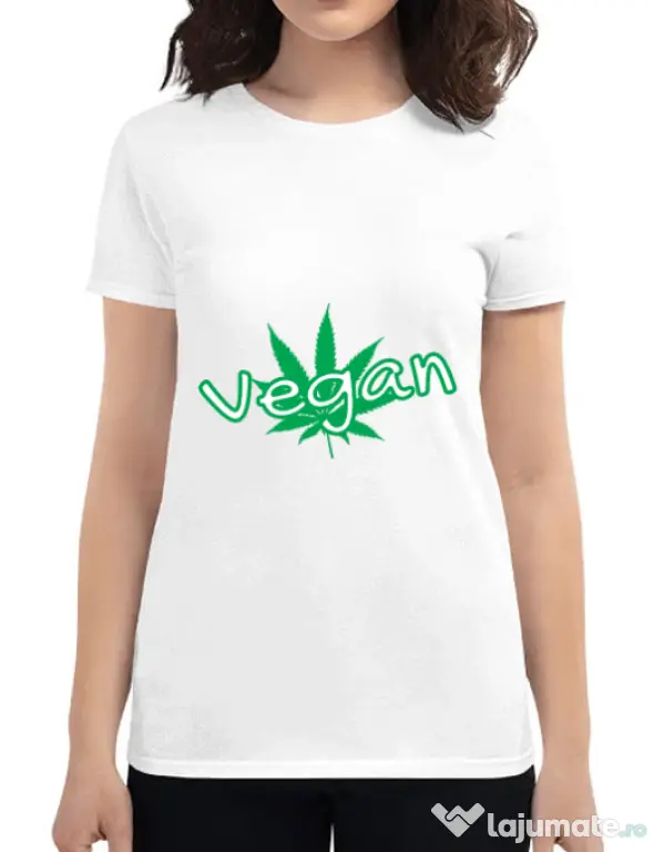 Tricou ADLER dama Vegan Alb