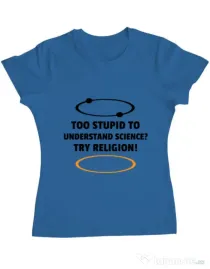 Tricou ADLER dama Try religion Albastru azuriu