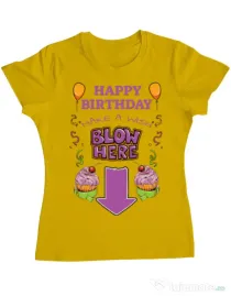 Tricou ADLER dama Make a wish Galben