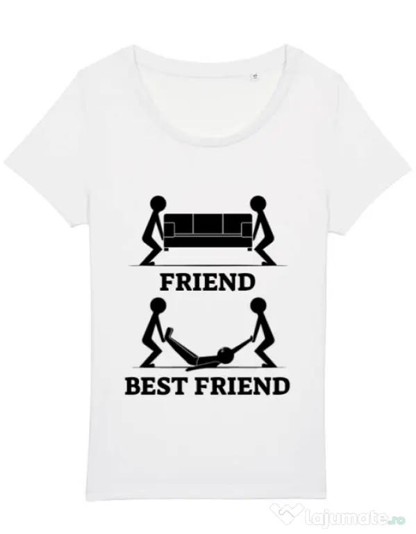 Tricou STANLEY STELLA dama Best friend Alb
