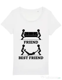 Tricou STANLEY STELLA dama Best friend Alb