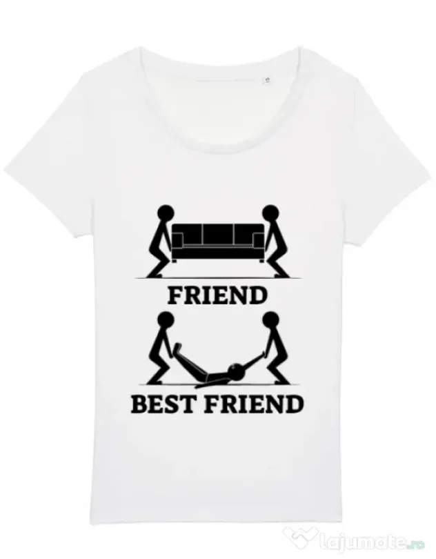 Tricou STANLEY STELLA dama Best friend Alb