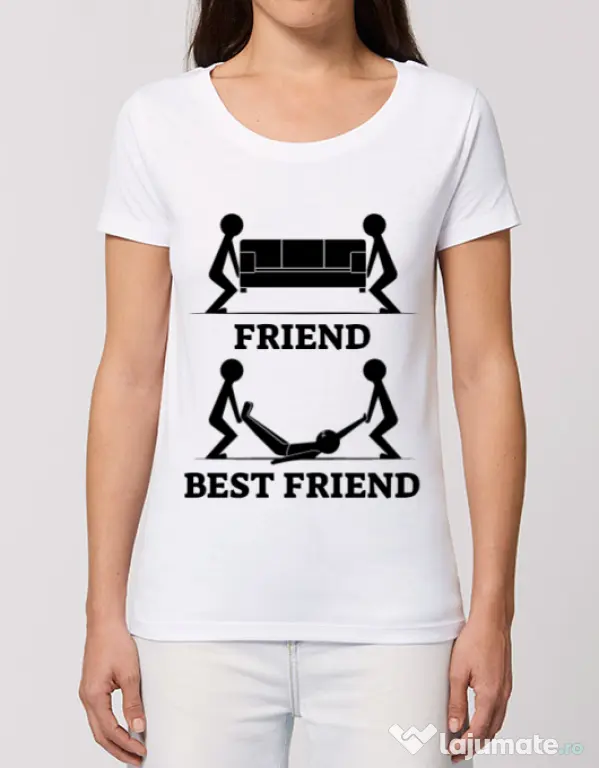 Tricou STANLEY STELLA dama Best friend Alb