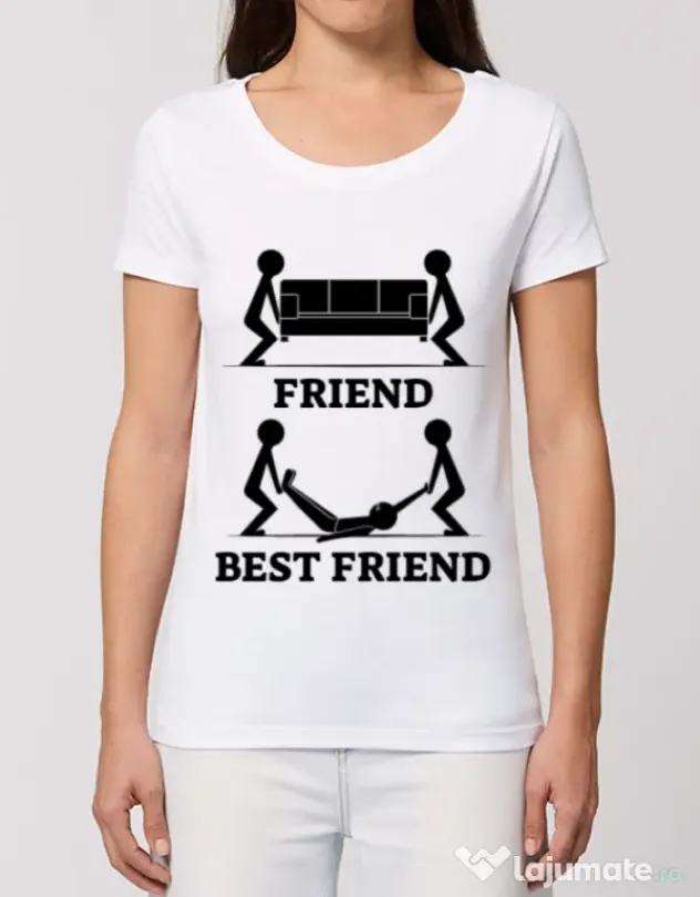 Tricou STANLEY STELLA dama Best friend Alb