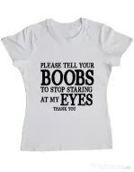 Tricou ADLER dama Boobs Alb
