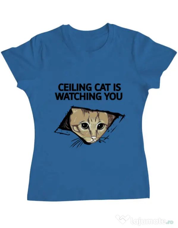 Tricou ADLER dama Ceiling cat Albastru azuriu