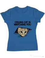 Tricou ADLER dama Ceiling cat Albastru azuriu