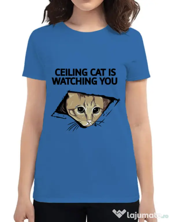 Tricou ADLER dama Ceiling cat Albastru azuriu