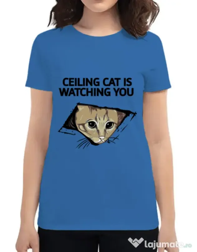 Tricou ADLER dama Ceiling cat Albastru azuriu
