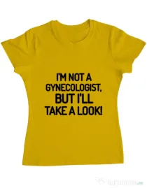 Tricou ADLER dama Gynecologist Galben