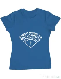 Tricou ADLER dama Home wifi Albastru azuriu