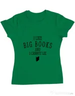 Tricou ADLER dama I like big books Verde mediu