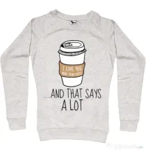 Bluza ADLER dama I love you more than coffee Migdala melanj
