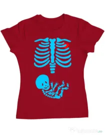 Tricou ADLER dama Radiografie Rosu