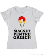 Tricou ADLER dama Magnet pentru gagici Alb