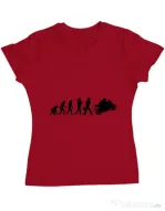 Tricou ADLER dama Evolution - motorcycle Rosu