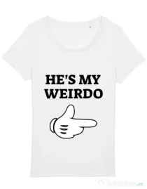 Tricou STANLEY STELLA dama He's my weirdo Alb