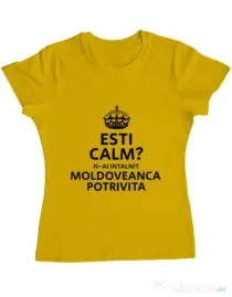 Tricou ADLER dama Moldoveanca potrivita Galben