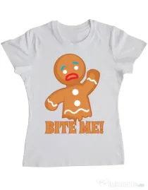 Tricou ADLER dama Bite me Alb