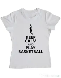 Tricou ADLER dama Play basketball Alb