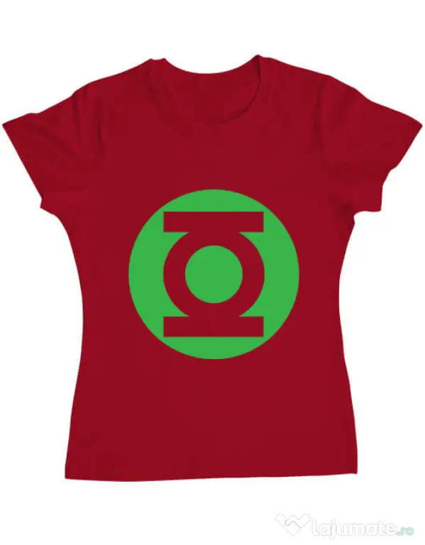 Tricou ADLER dama Green lantern Rosu