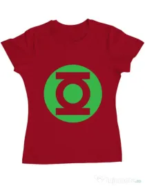 Tricou ADLER dama Green lantern Rosu