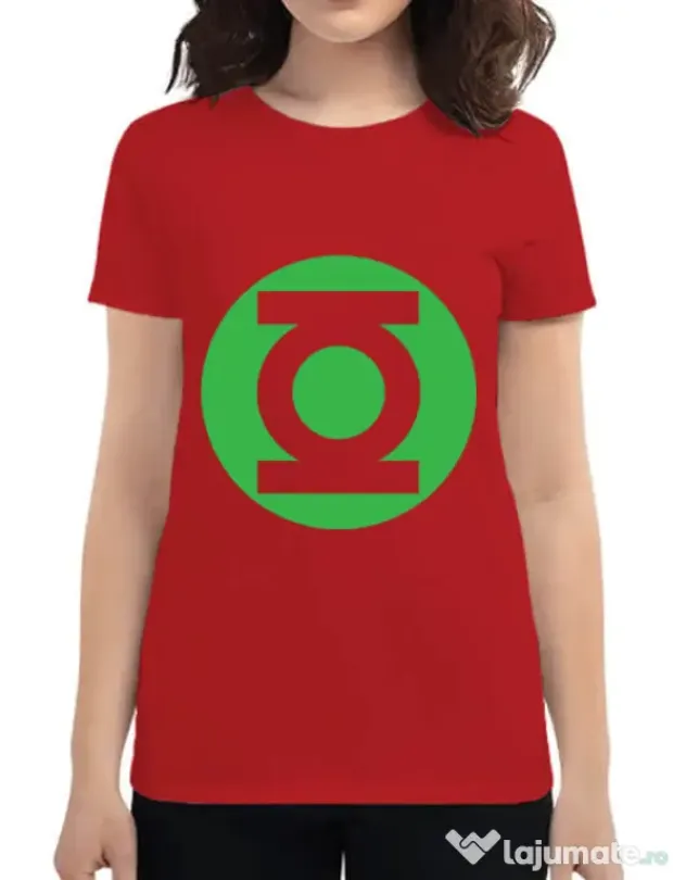 Tricou ADLER dama Green lantern Rosu