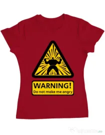 Tricou ADLER dama Do not make me angry Rosu