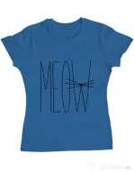 Tricou ADLER dama I'm a cat Albastru azuriu