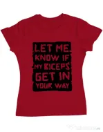 Tricou ADLER dama My biceps Rosu