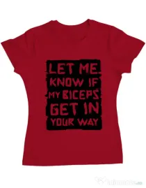 Tricou ADLER dama My biceps Rosu