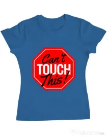 Tricou ADLER dama Can’t touch this Albastru azuriu