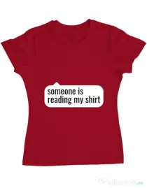 Tricou ADLER dama Reading my shirt Rosu