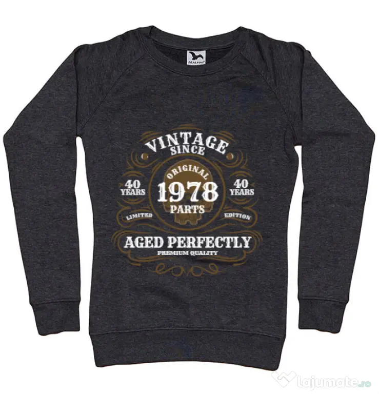 Bluza ADLER dama Vintage since Negru melanj