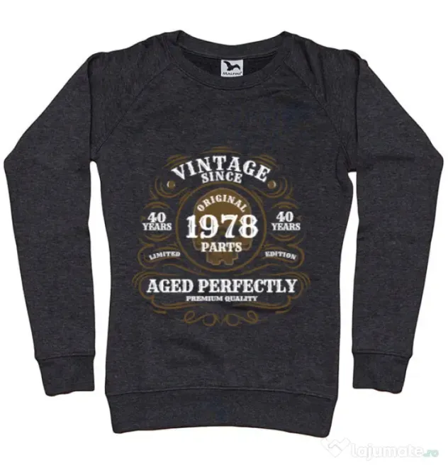Bluza ADLER dama Vintage since Negru melanj
